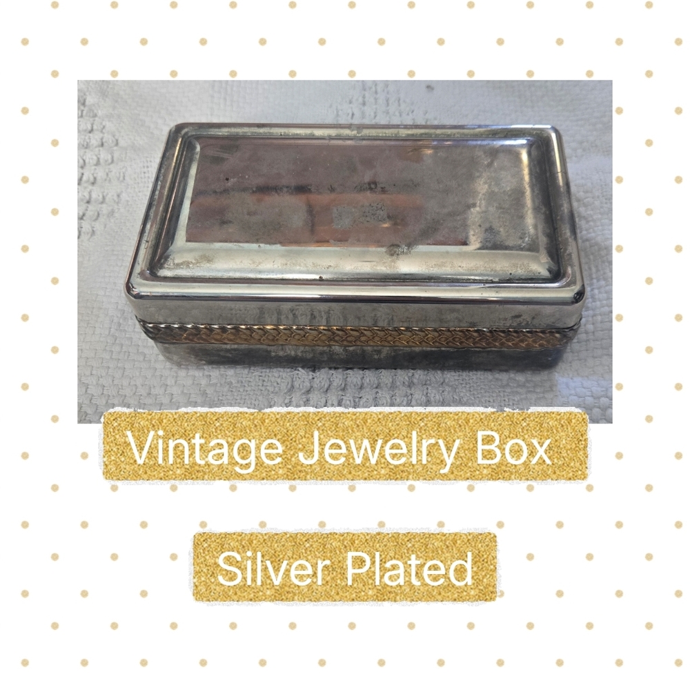 Silver Plated Jewelry Box Vintage